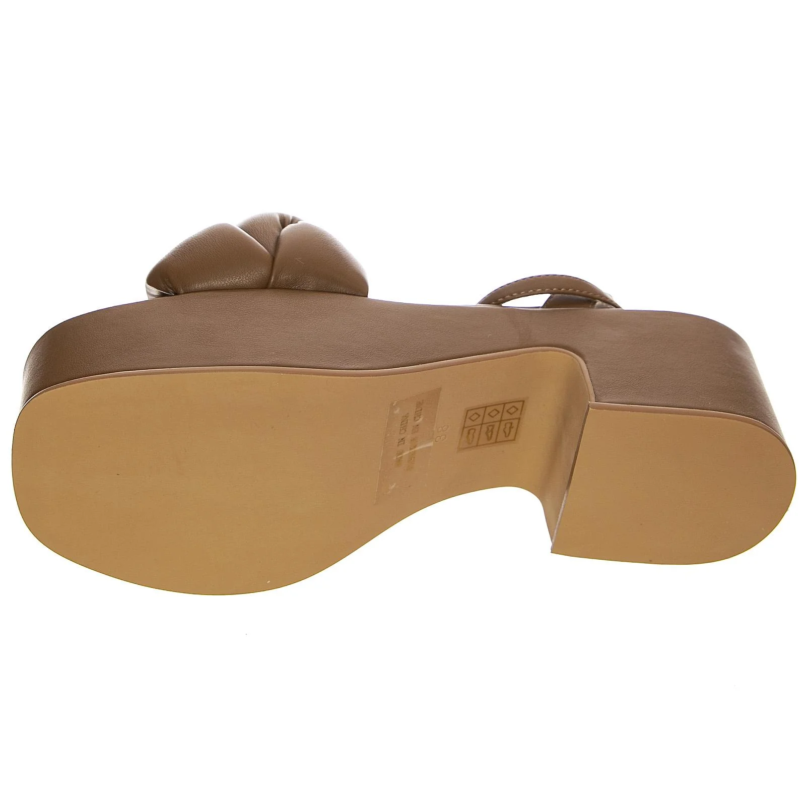 Womens Braided Brown Sandals - Image 5