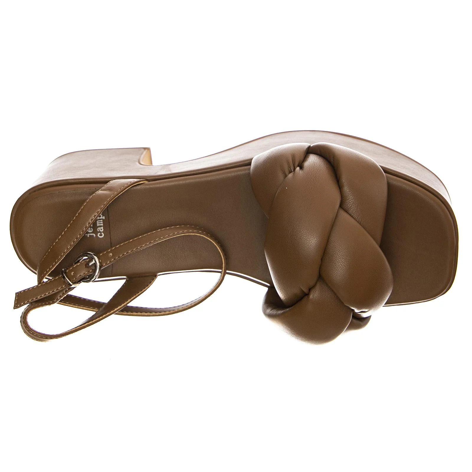 Womens Braided Brown Sandals - Image 6