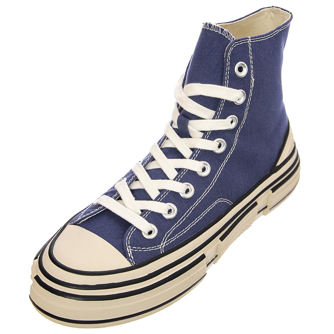 Endorphin-Hi Canvas - Women's High-Top Lace-Up Shoes Blue / Navy Women JEFFREY CAMPBELL