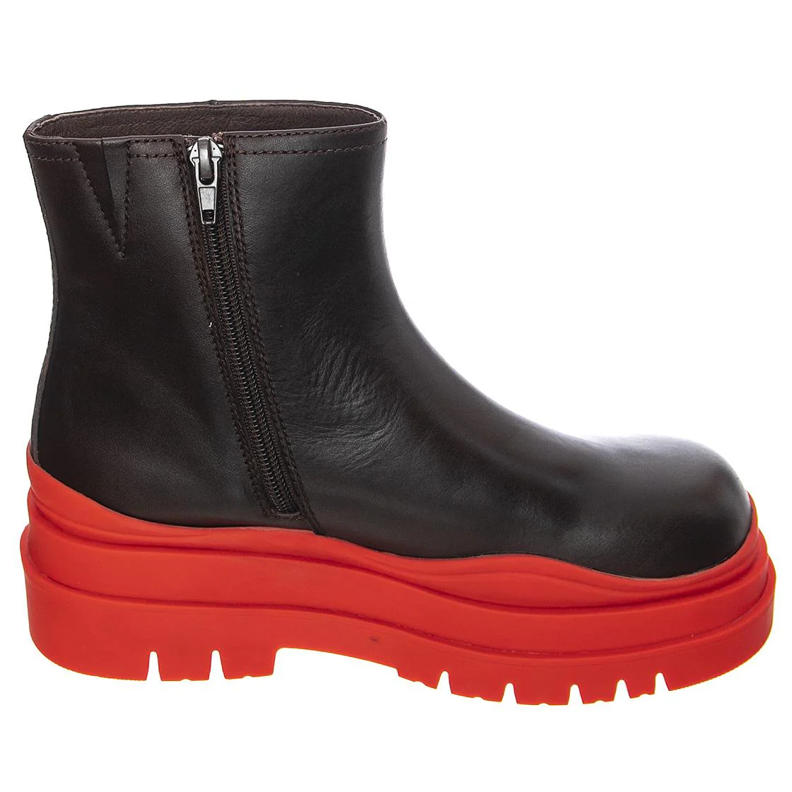 Womens Loading Brown Ankle Boots - Image 2