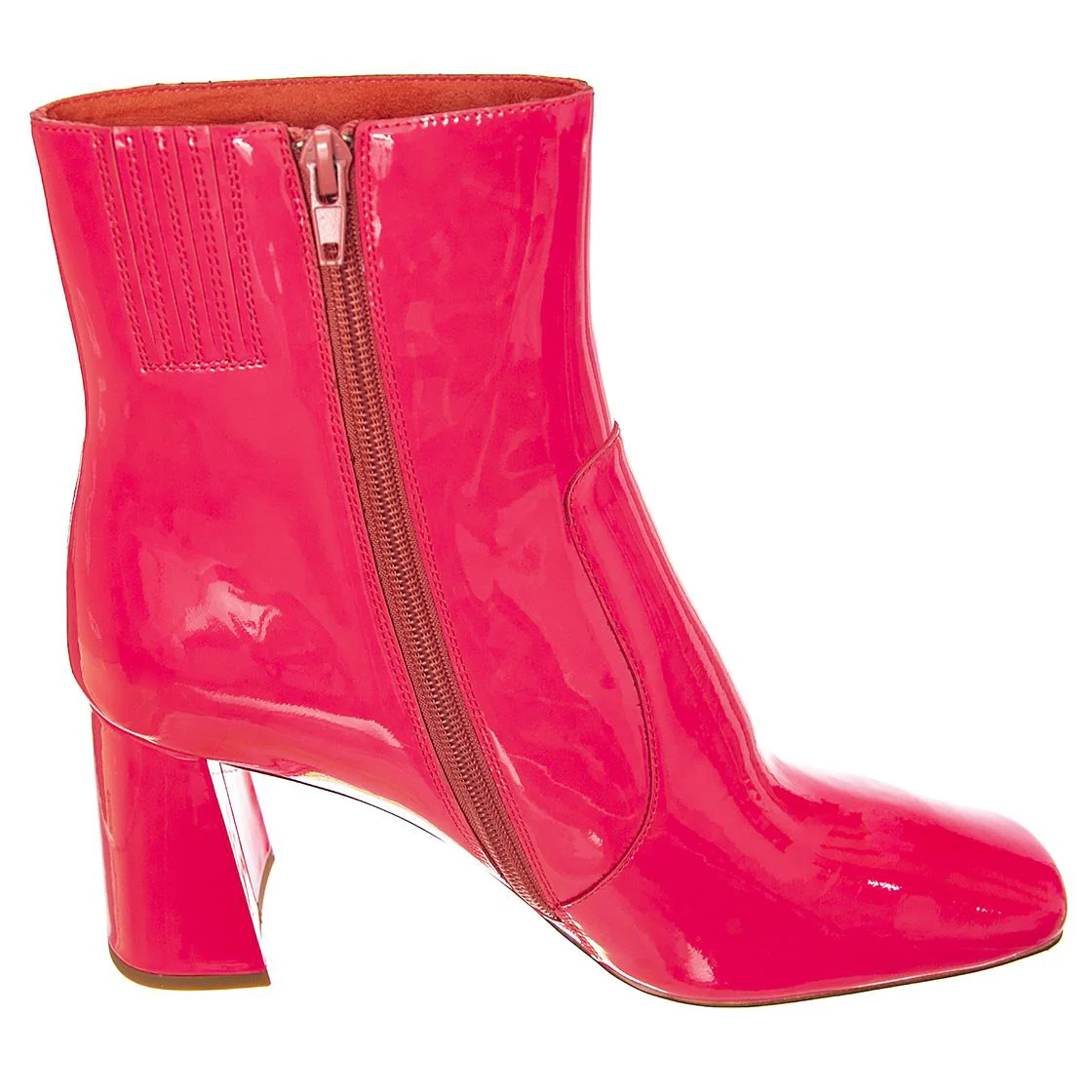 Womens Patti Pink Ankle Boots - Image 2