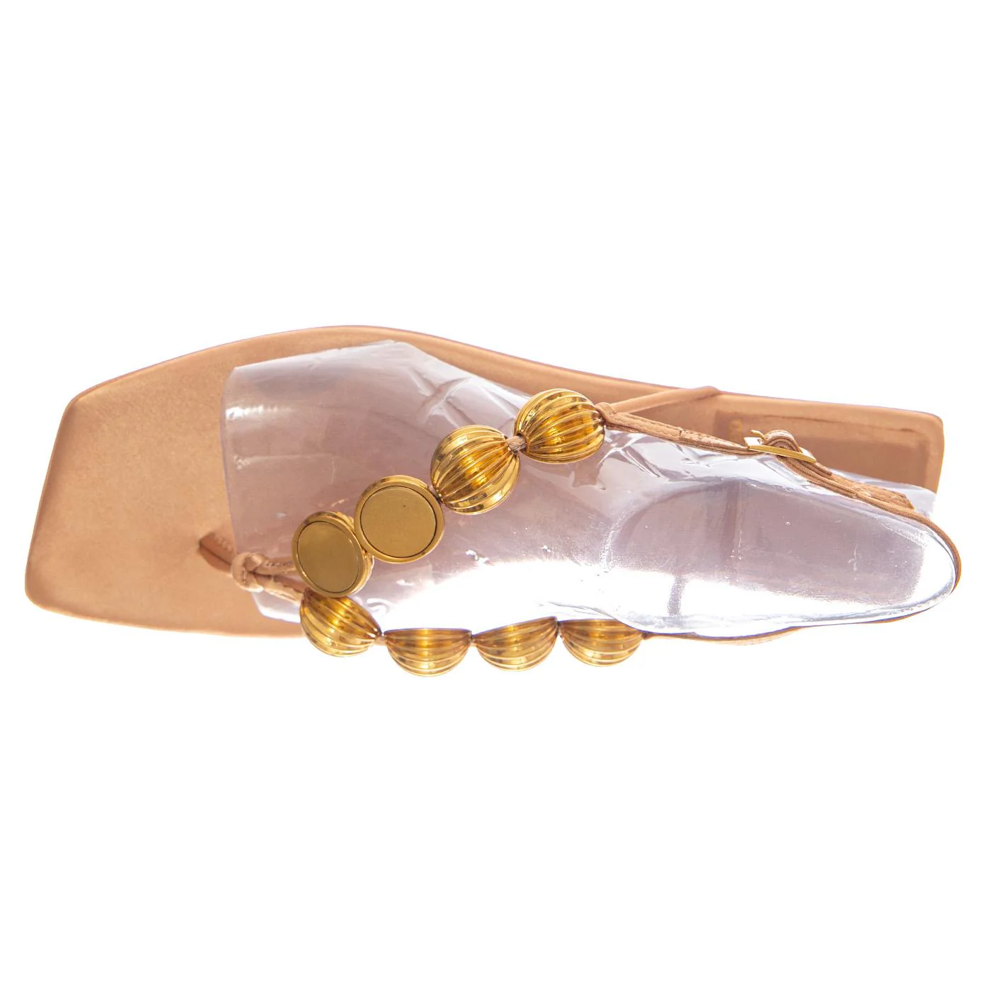 YUCATAN BEIGE SATIN GOLD - Women's Beige Sandal Women JEFFREY CAMPBELL - Image 6