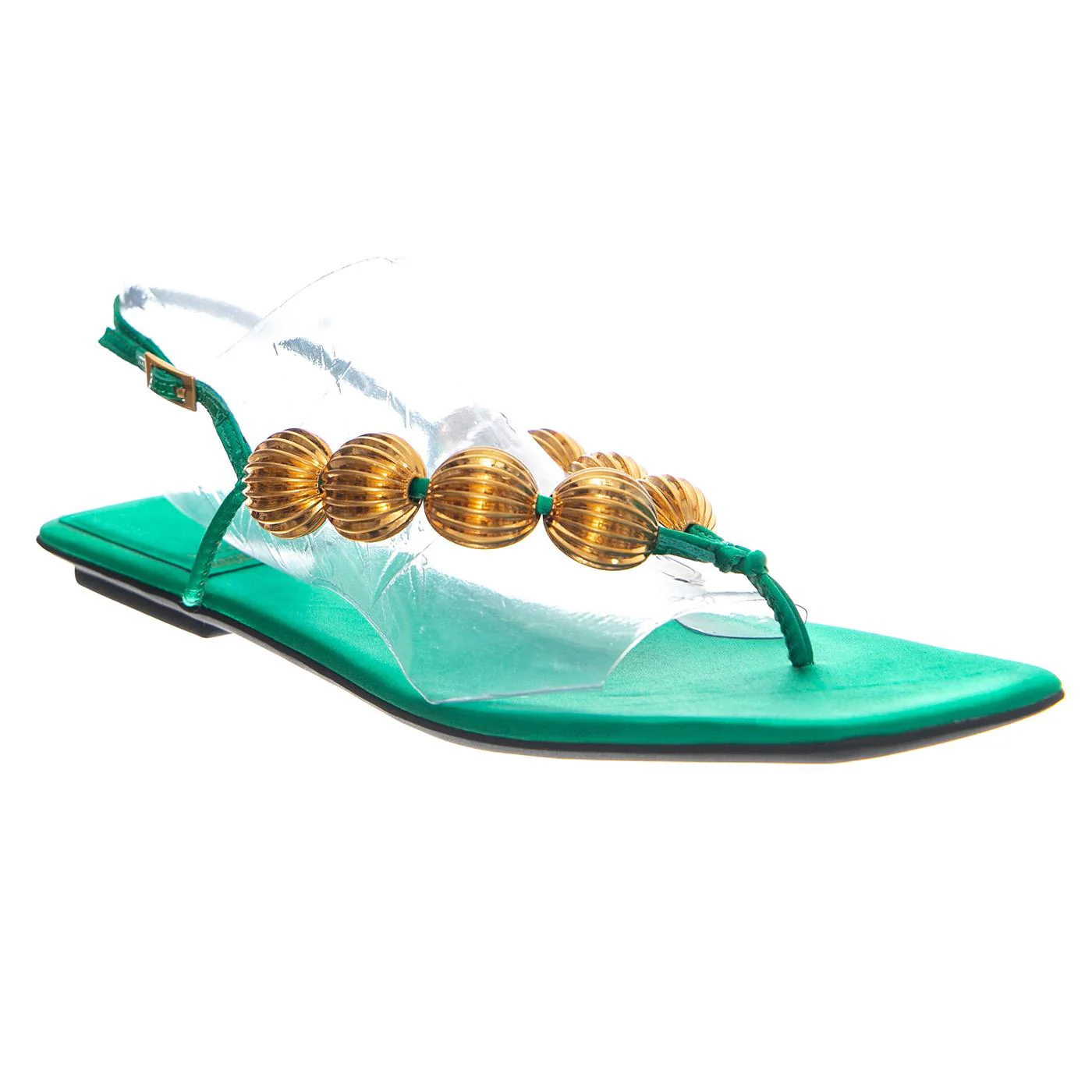 YUCATAN GREEN SATIN GOLD - Women's Green Sandal JEFFREY CAMPBELL - Image 2