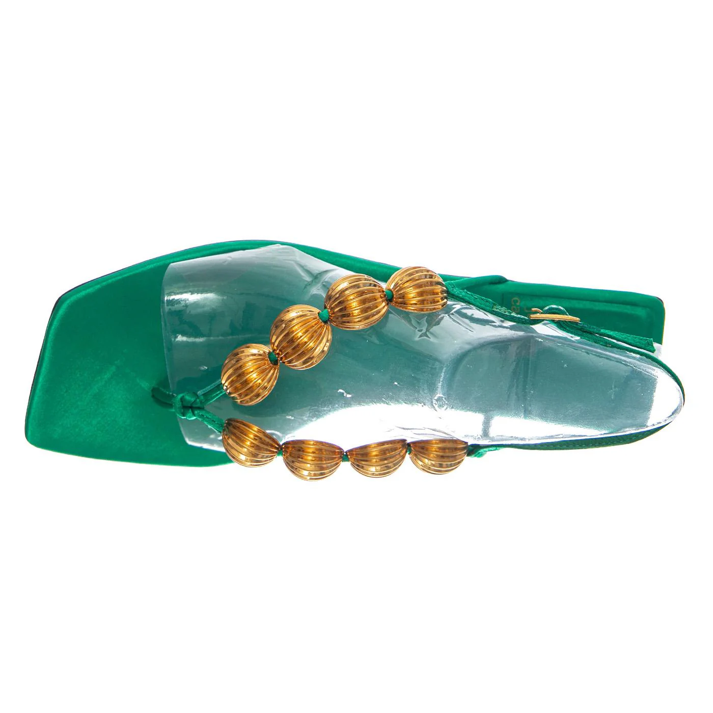 YUCATAN GREEN SATIN GOLD - Women's Green Sandal JEFFREY CAMPBELL - Image 6