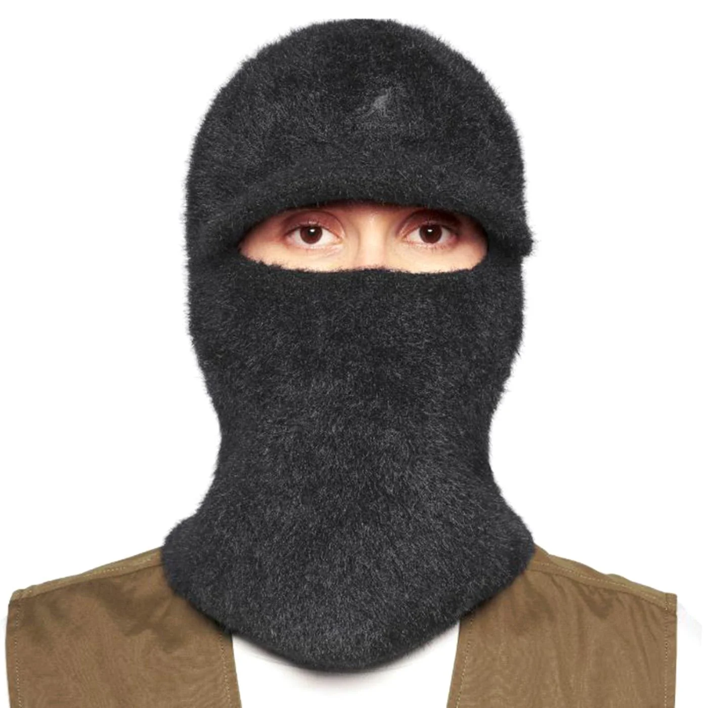 Faux Fur Balaclava -- Black Hat KANGOL ACCESSORIES - Image 3