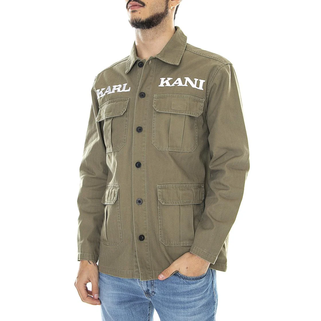Mens Retro Utility Dark Green Winter Jacket