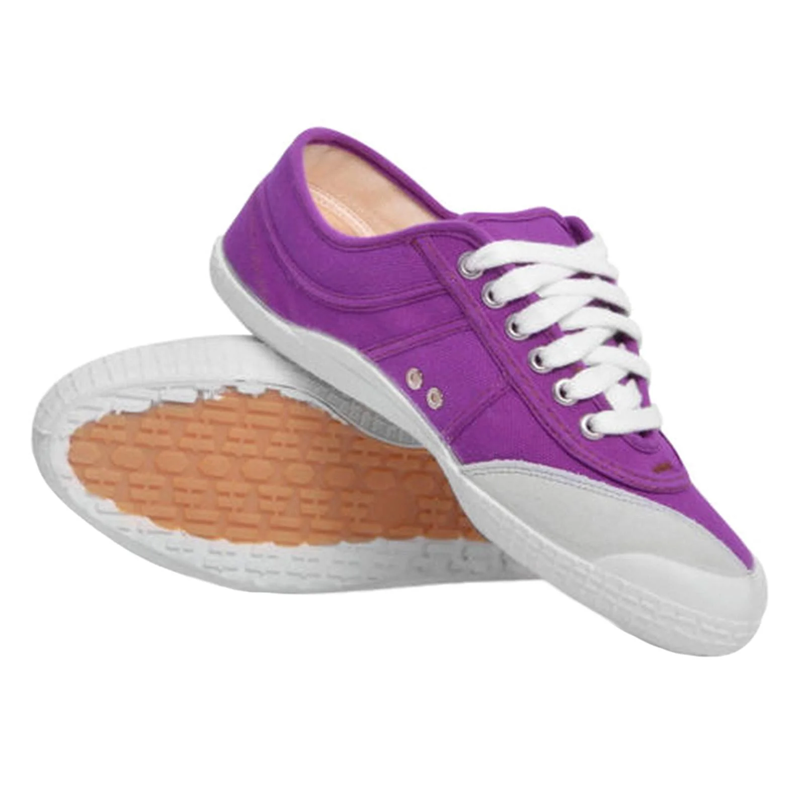 Basic Canvas Shoes - Purple - Scarpe Stringate Profilo Basso Uomo / Donna Viola - Image 2
