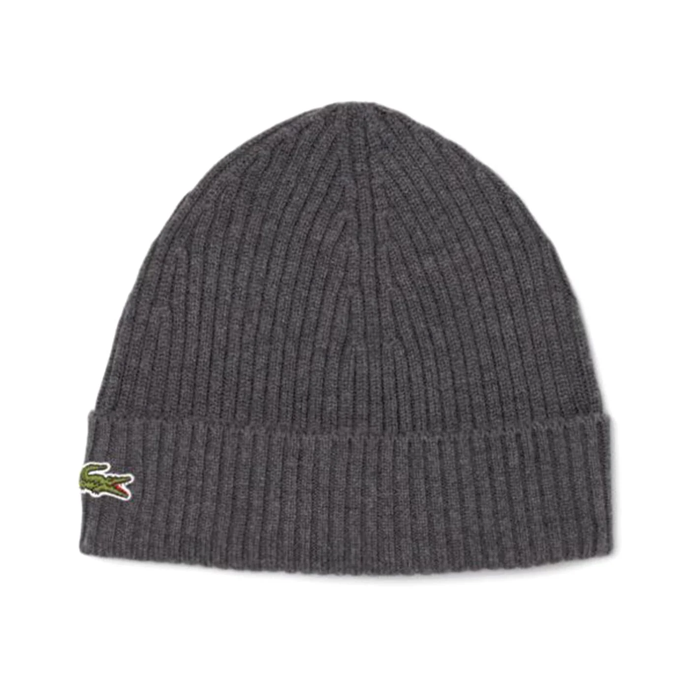 LACOSTE 050 Beanie Hat Grey - Grey Knit Hat
