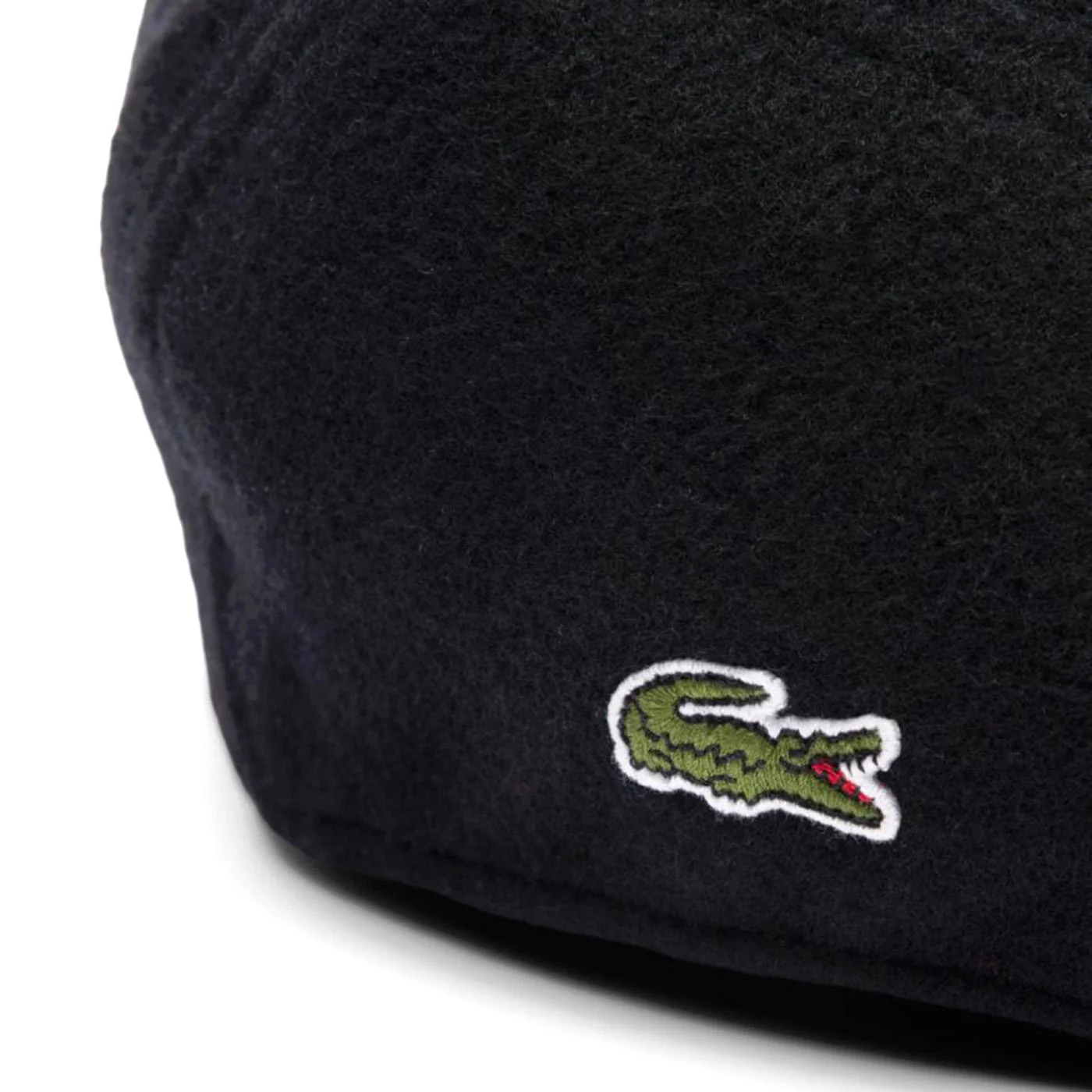 Cap 031 -- Black Lacoste Flat Cap LACOSTE ACCESSORIES - Image 3