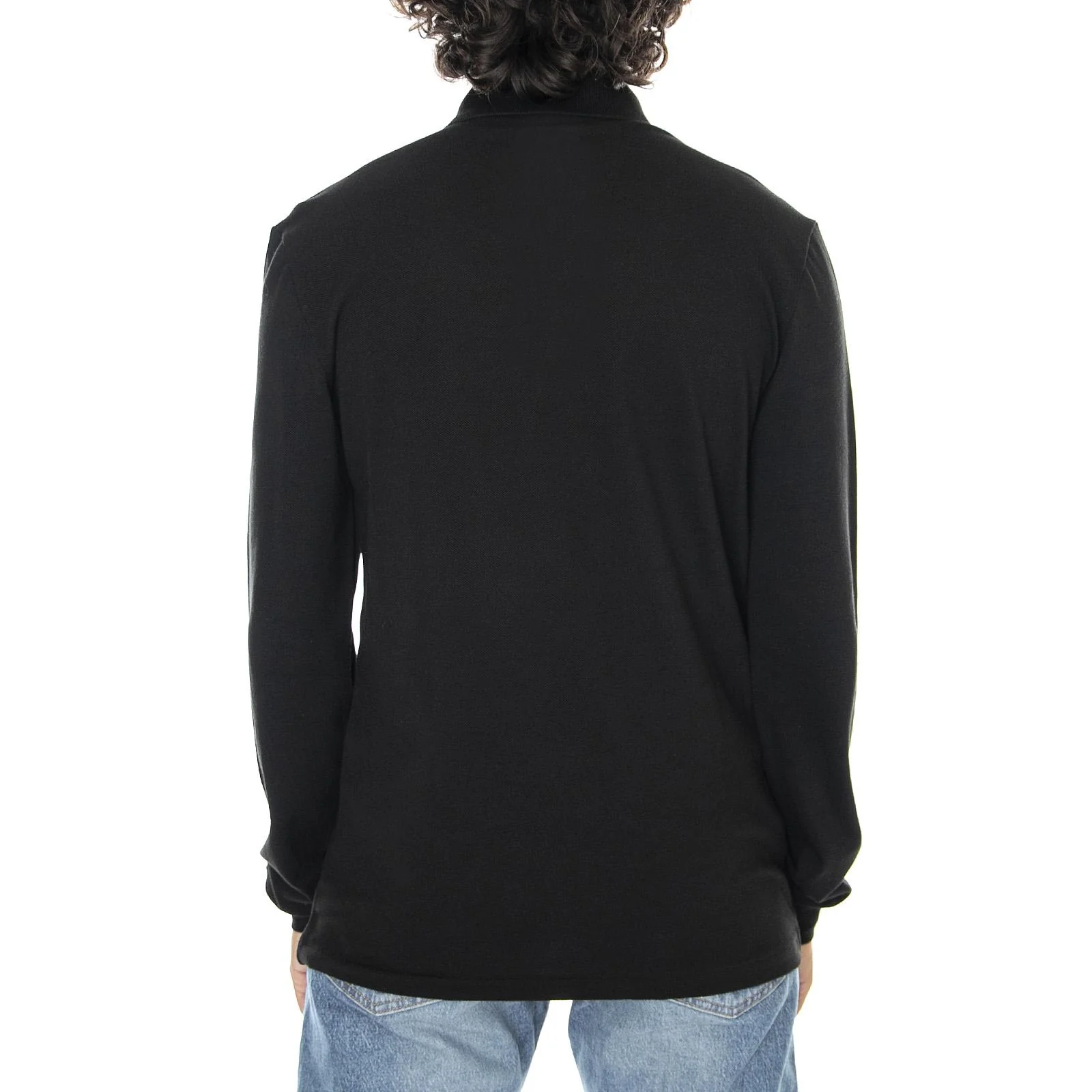 Classic 031 Long Sleeves Polo Shirt Black - Image 3