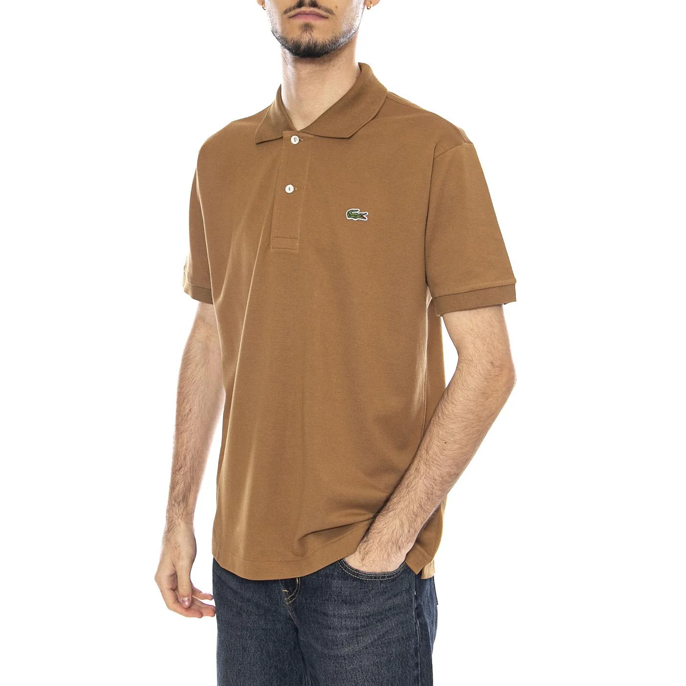 DPC Polo Lacoste -- Men's Brown Polo Shirt LACOSTE