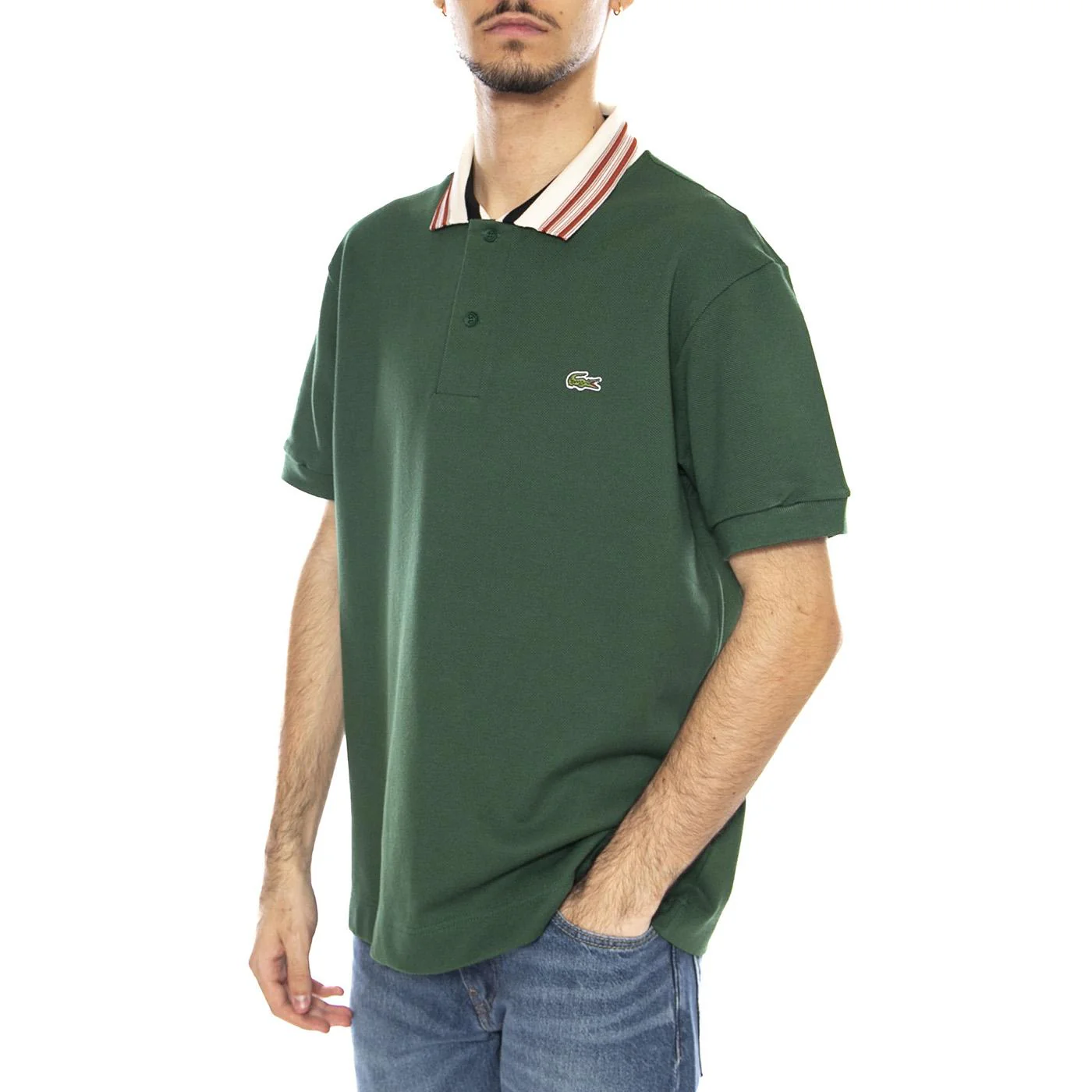 Men's Polo Shirt M/C 132 Green -- Men's Polo Shirt Green Men's LACOSTE