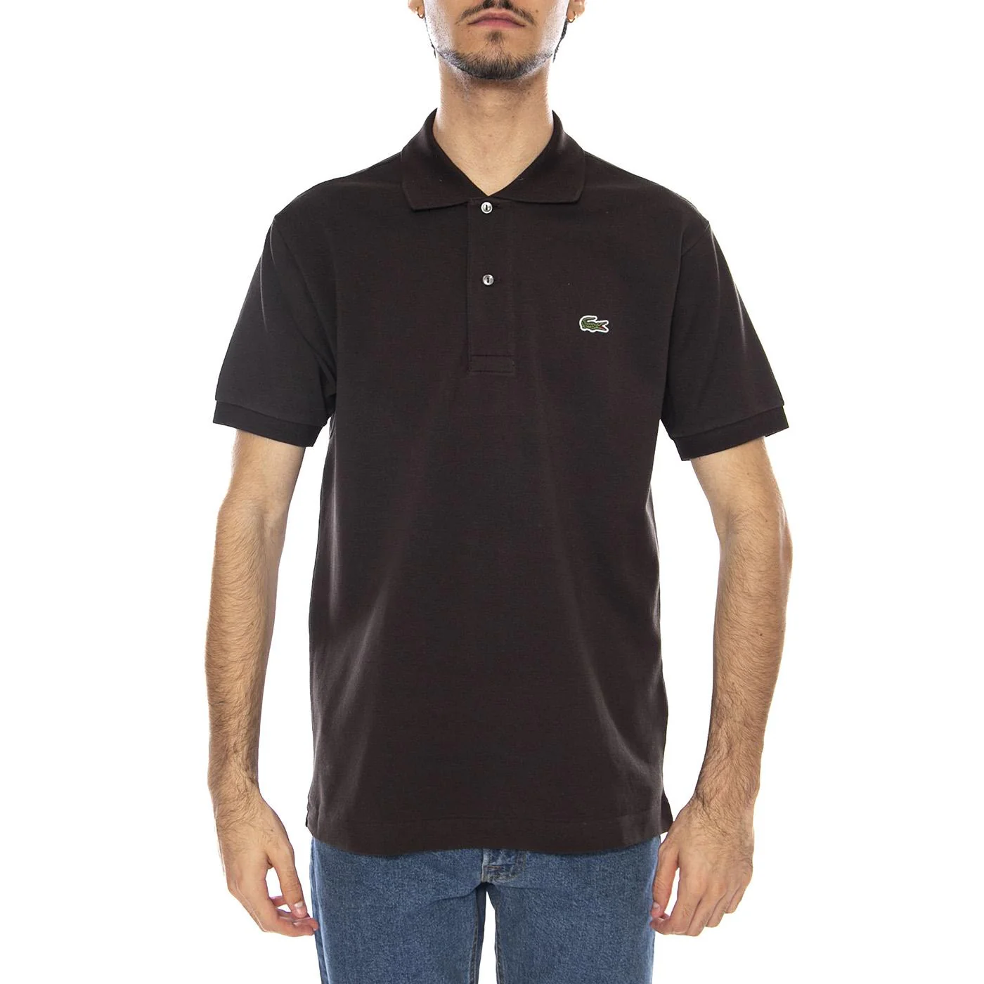 S/S SKB Black Polo Shirt - Men's Brown Polo Shirt Men LACOSTE - Image 2