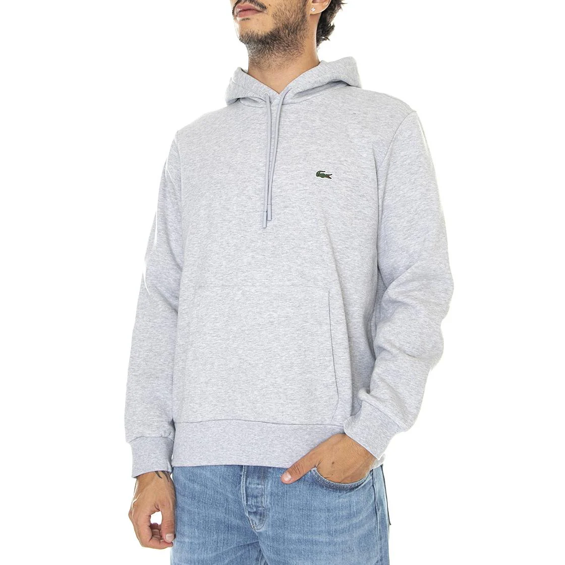 Mens Sweatshirt-Cca Grey Hooded Sweat
