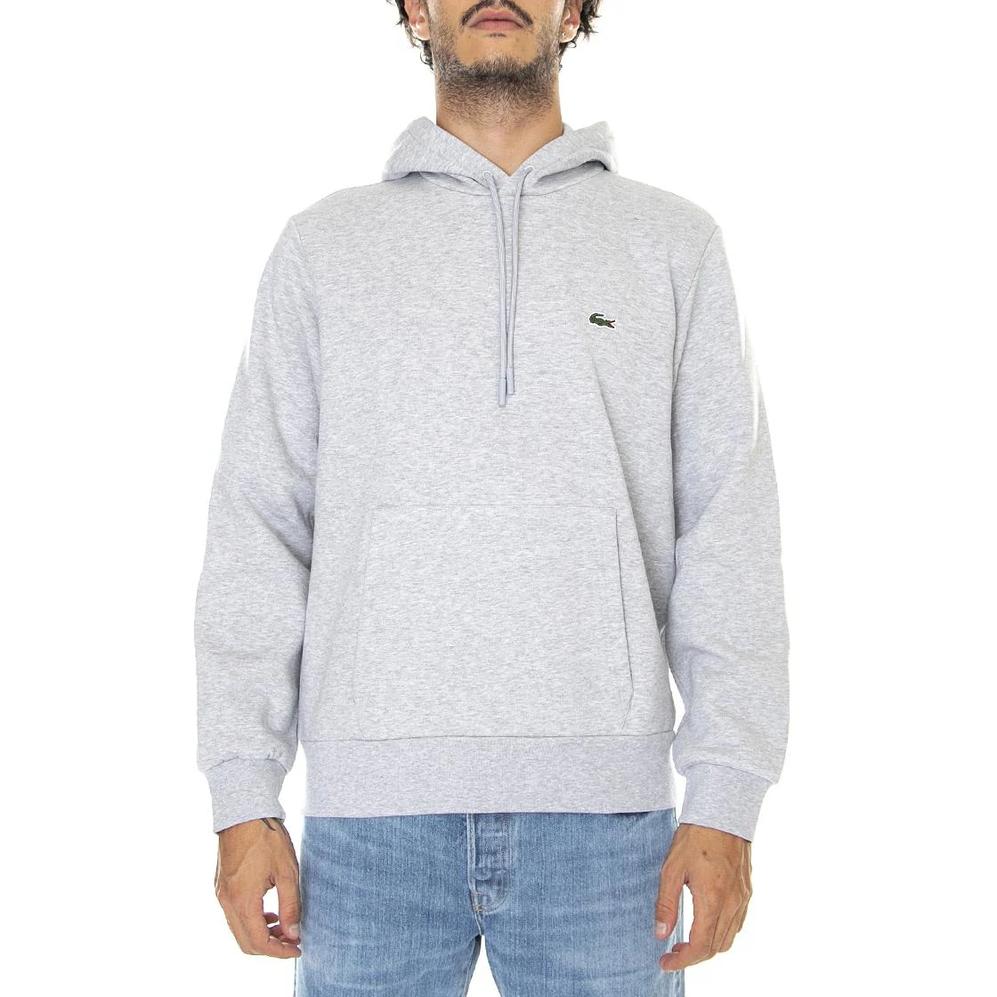 Mens Sweatshirt-Cca Grey Hooded Sweat - Image 2