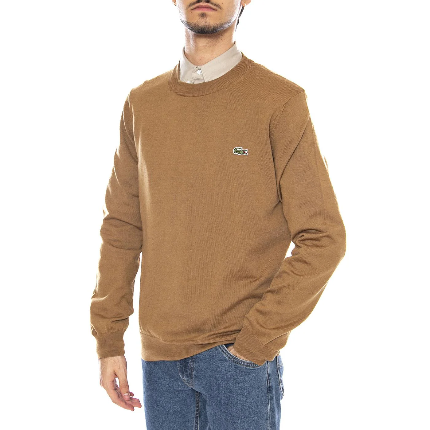 DPC Brown Pullover - Men's Crew Neck Sweater Brown Men's LACOSTE