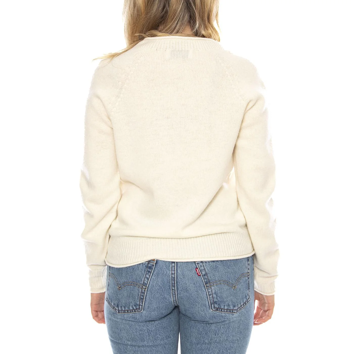 Pullover XJF Lacoste -- Women's Crew Neck Sweater White Women LACOSTE - Image 3