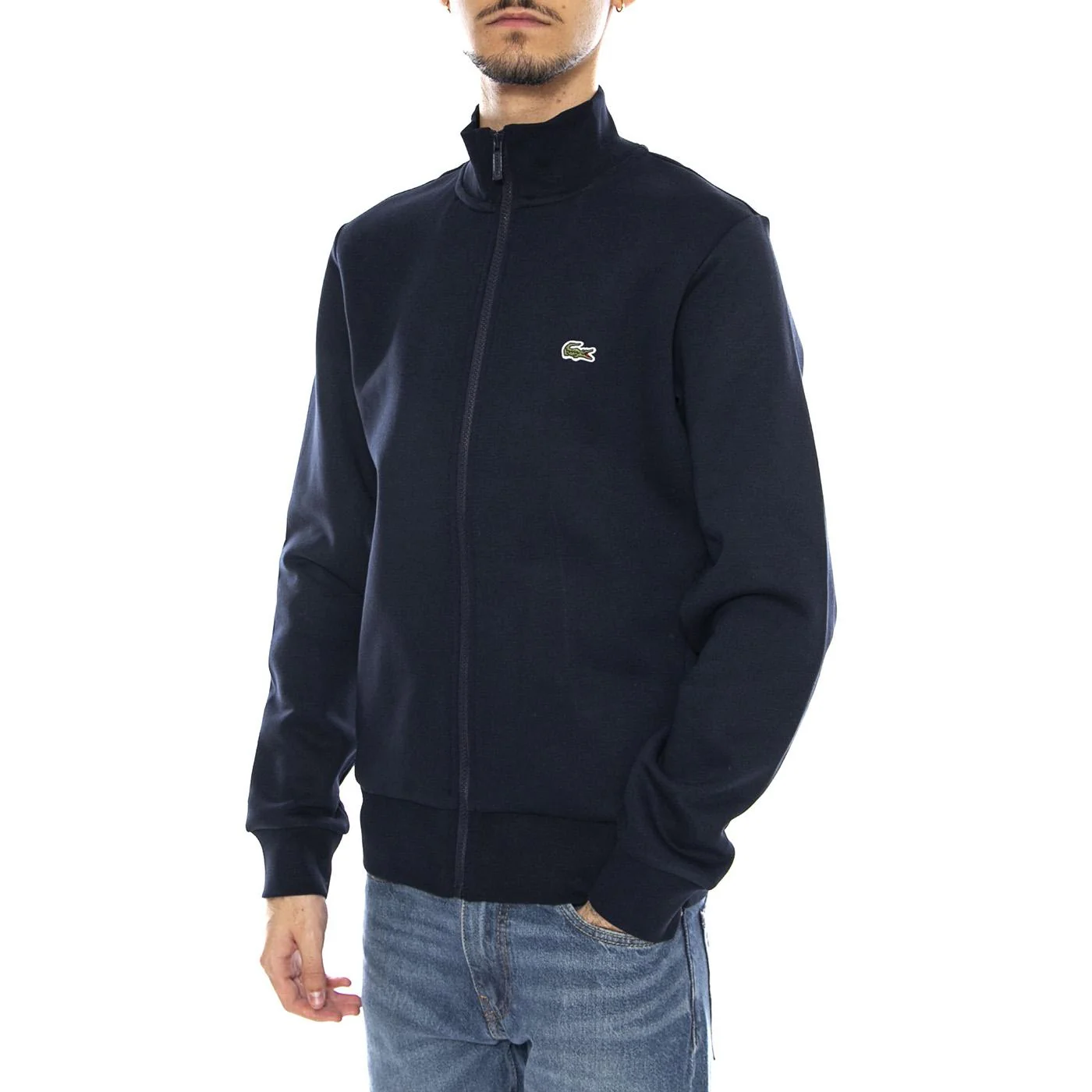 Sweatshirt 166 -- Men's Zip-Up Sweatshirt Blue Men LACOSTE