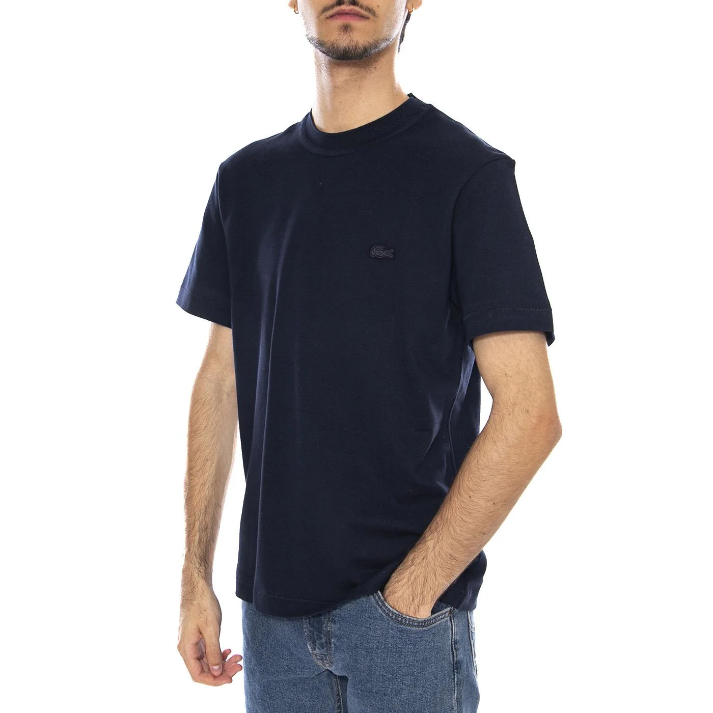 T-Shirt 166 Black - Men's Blue Crew Neck T-Shirt Men LACOSTE