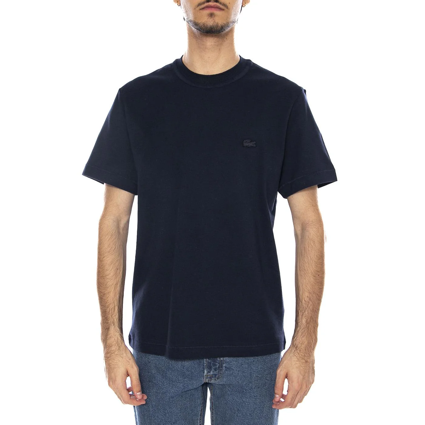 T-Shirt 166 Black - Men's Blue Crew Neck T-Shirt Men LACOSTE - Image 2