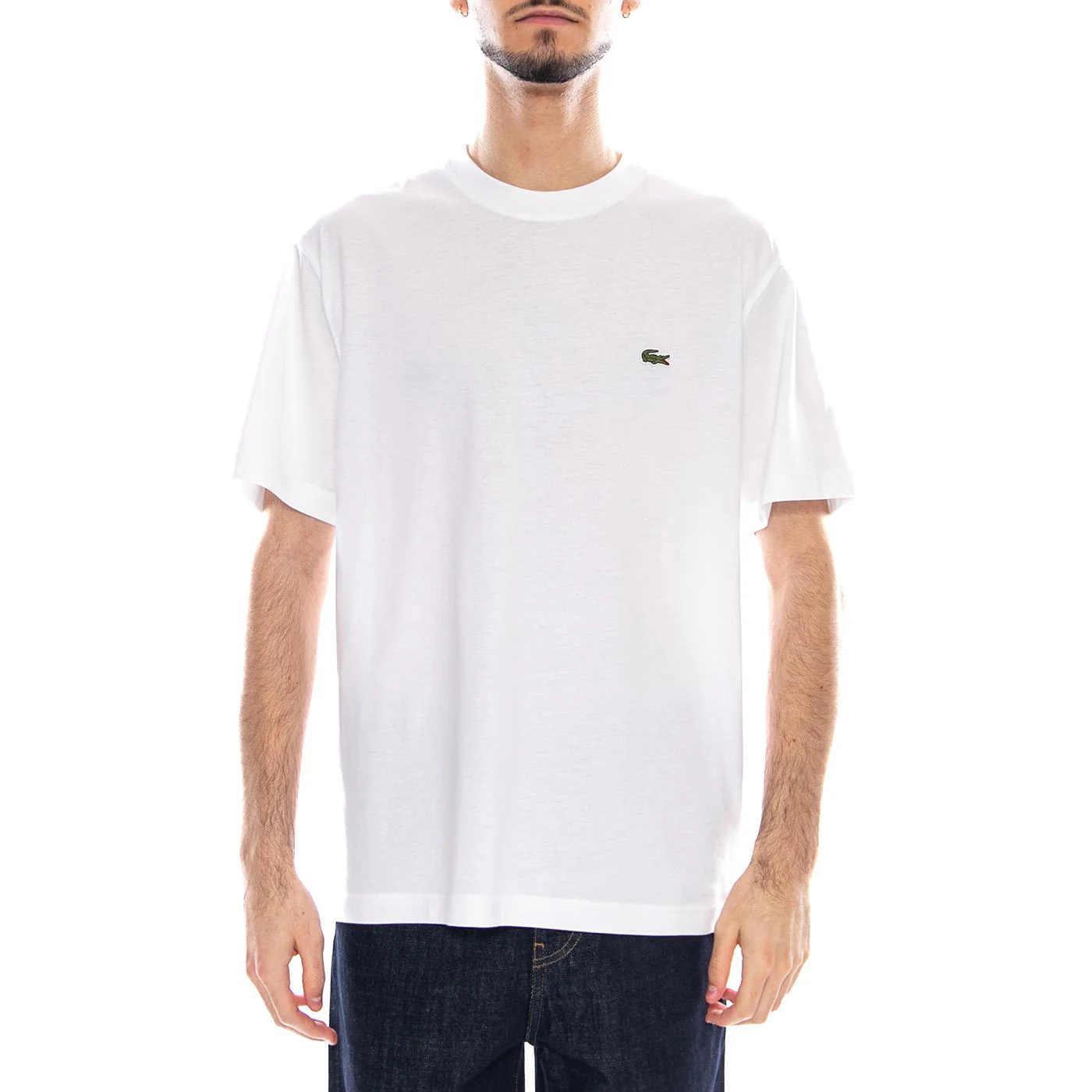 T-Shirt - Lacoste Men's Crew Neck T-Shirt White Men LACOSTE - Image 2