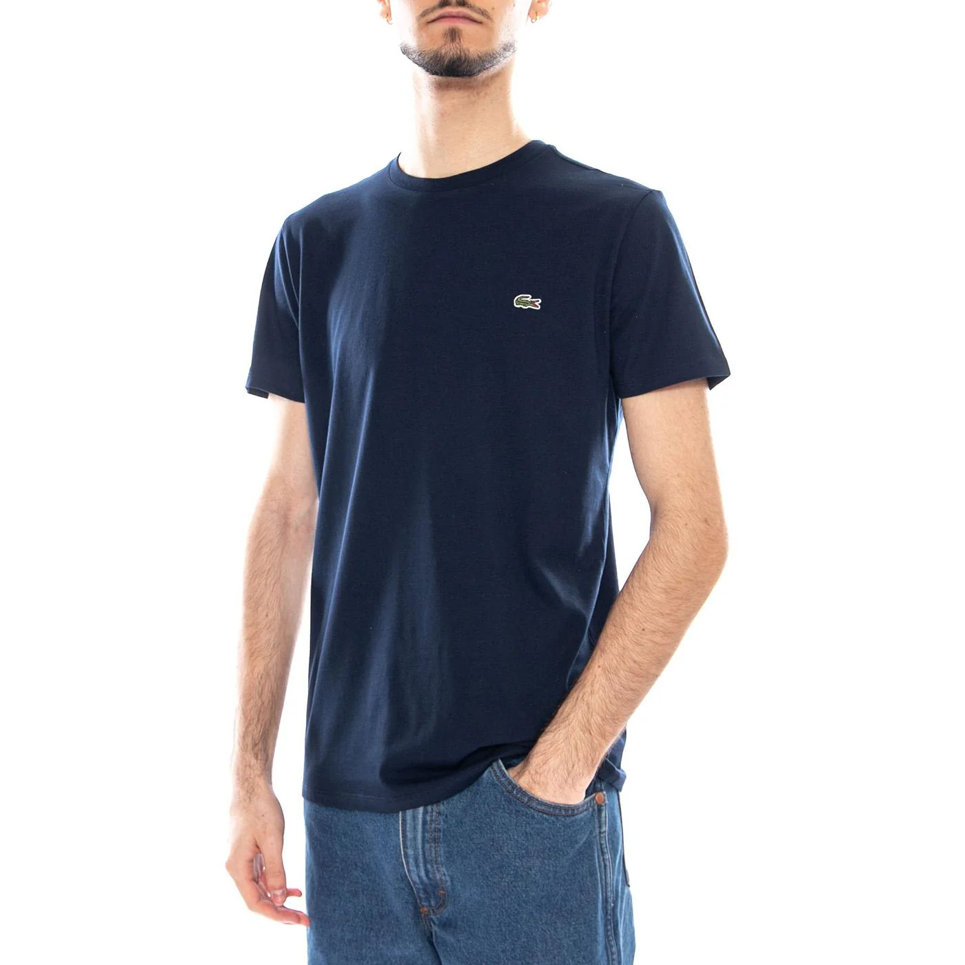 T-Shirt - Lacoste Men's Crew Neck T-Shirt Blue Men LACOSTE