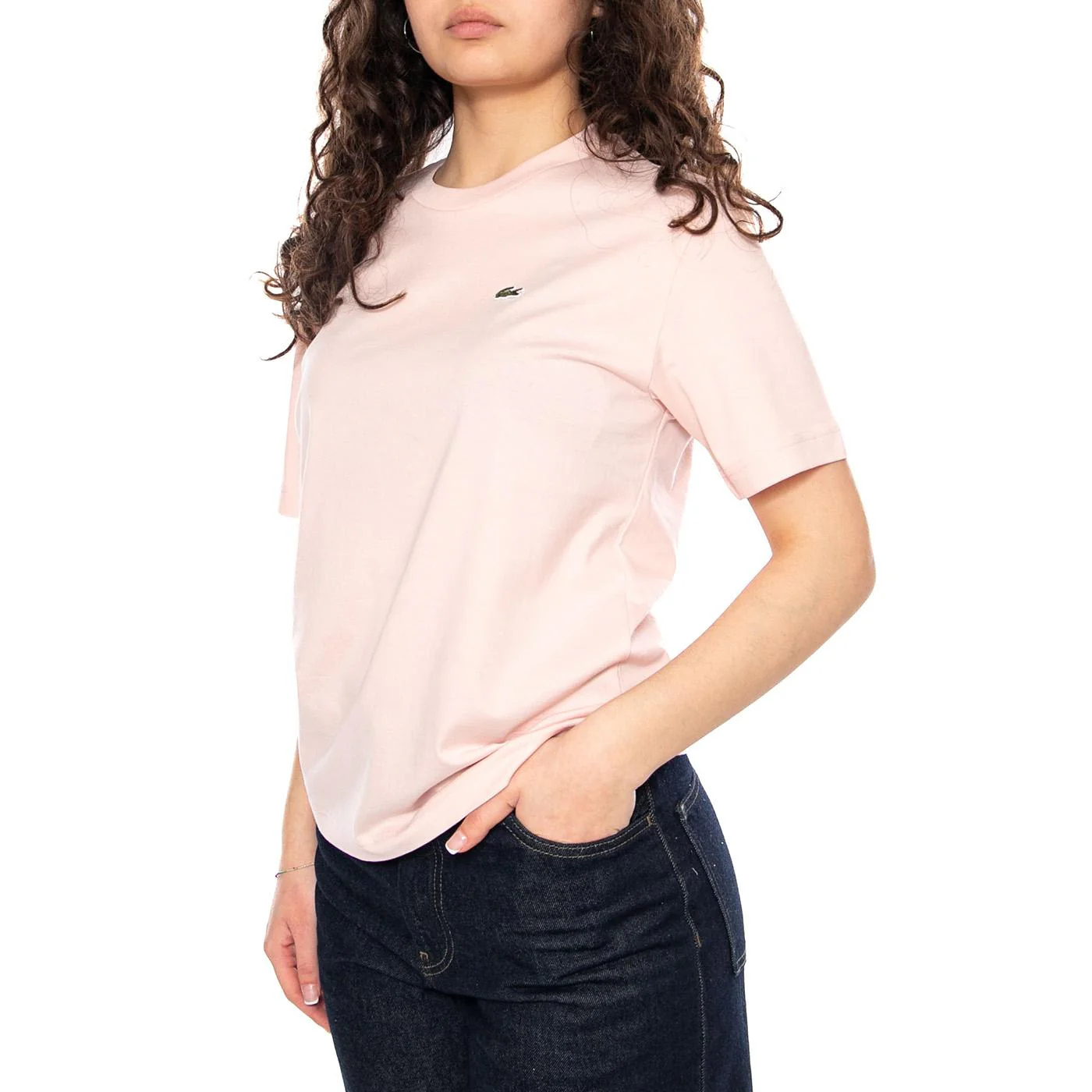 T-SHIRT Pink - Women's Pink Crew Neck T-Shirt LACOSTE