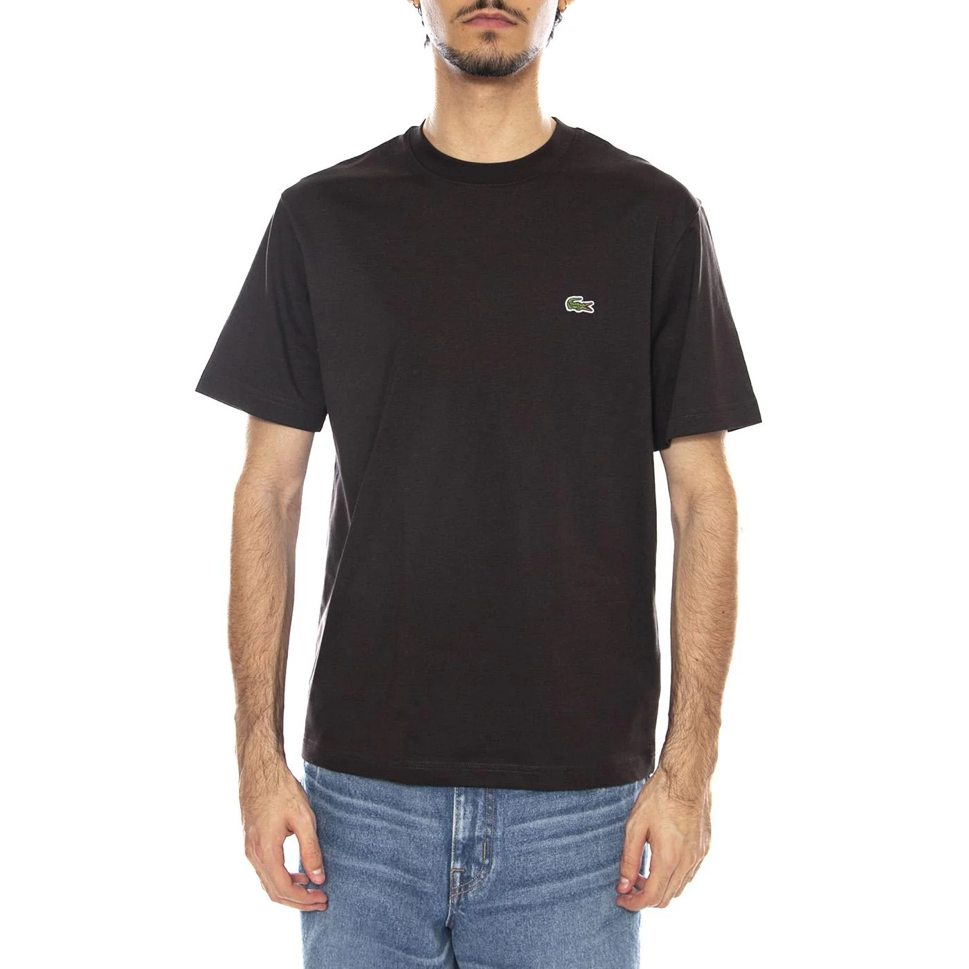 LACOSTE SKB Black T-Shirt - Men's Crew Neck T-Shirt Black - Image 2