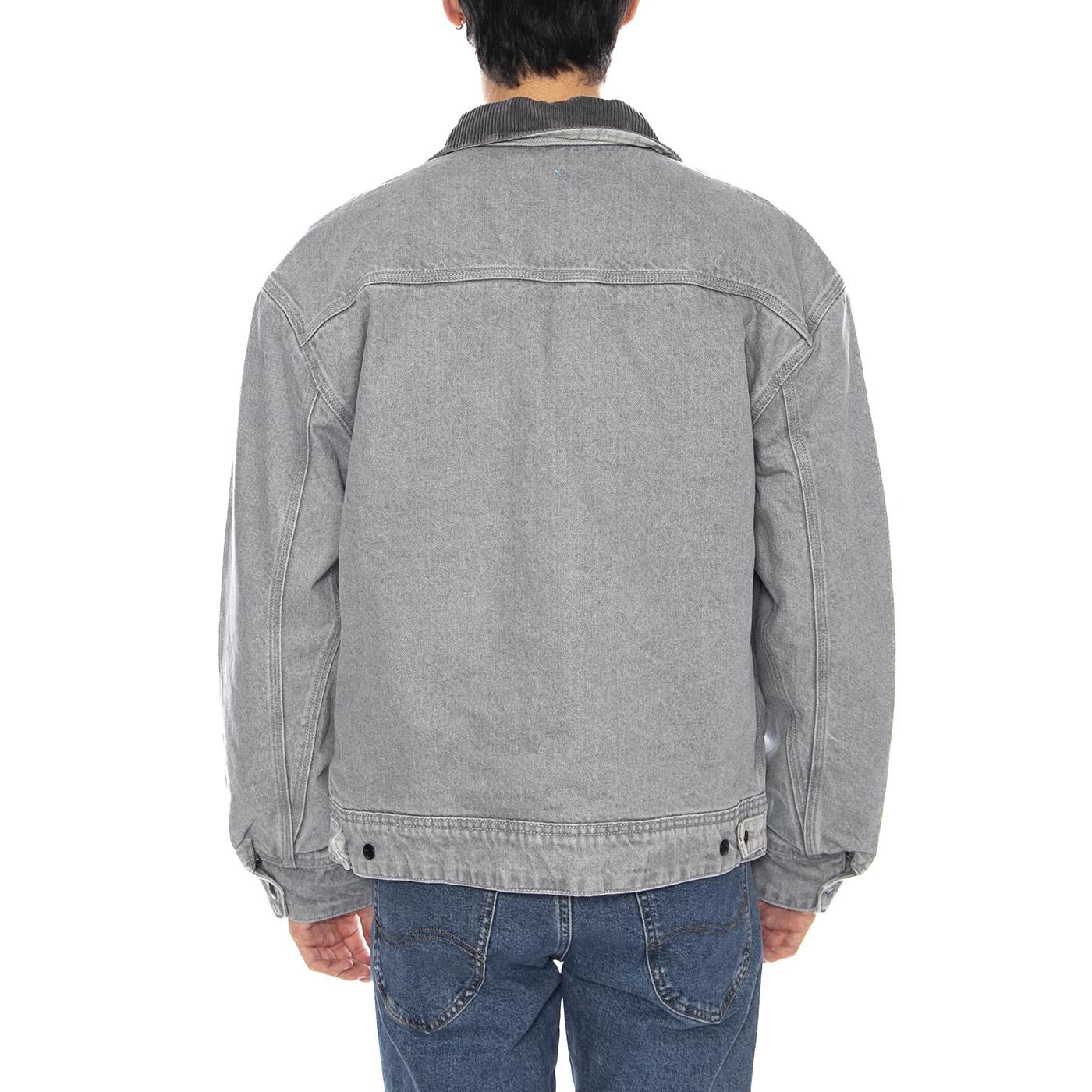91U Utility Jacket Geminy Grey - Men's Denim Jeans Jacket Grey Men's LEE - Image 3