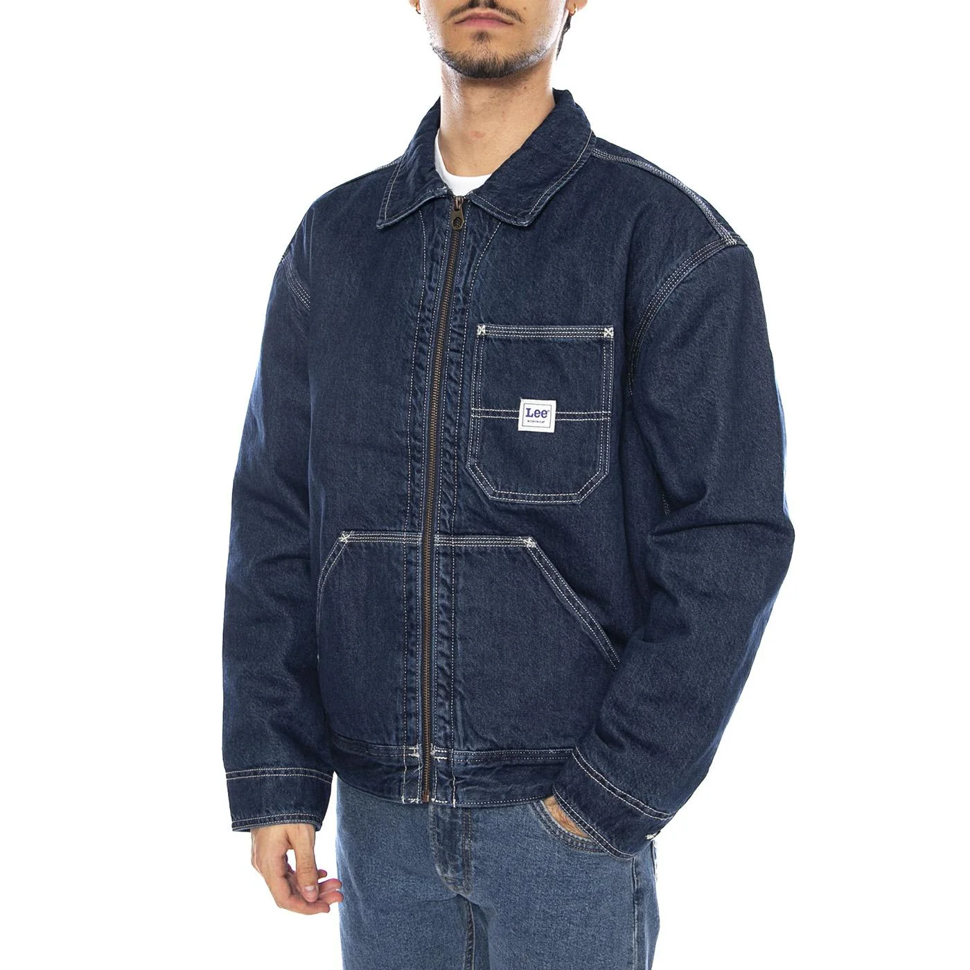91W Lined WW Jacket Save It - Men's Blue Denim Jeans Jacket LEE
