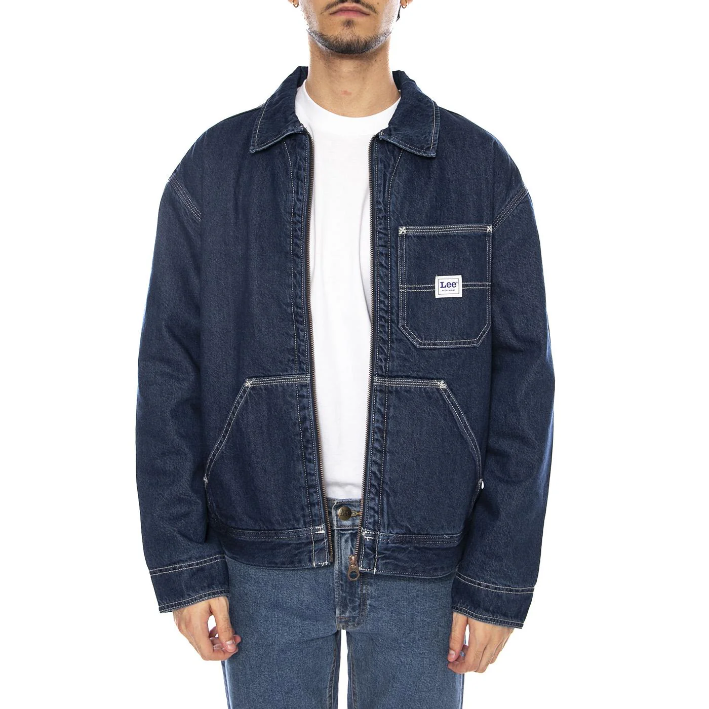 91W Lined WW Jacket Save It - Men's Blue Denim Jeans Jacket LEE - Image 2