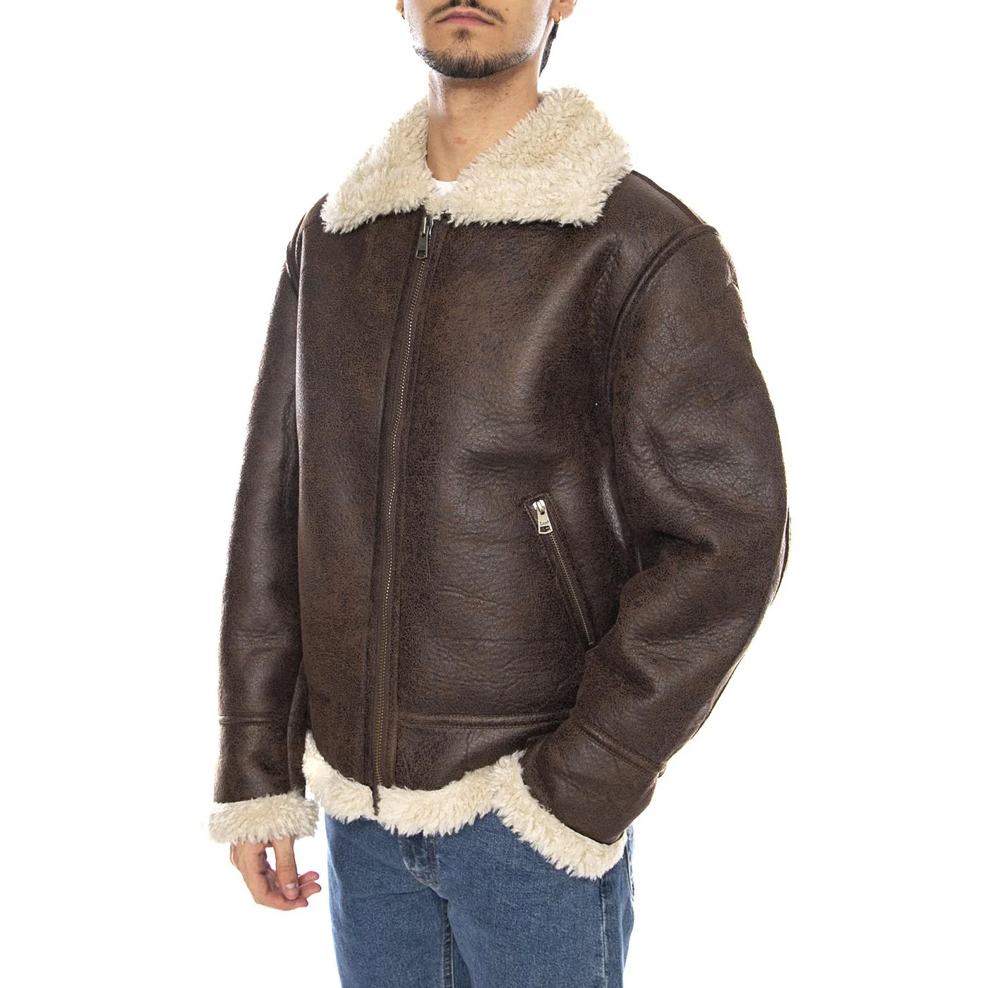Aviator Jacket Luxe Brown - Men's Brown Jacket LEE