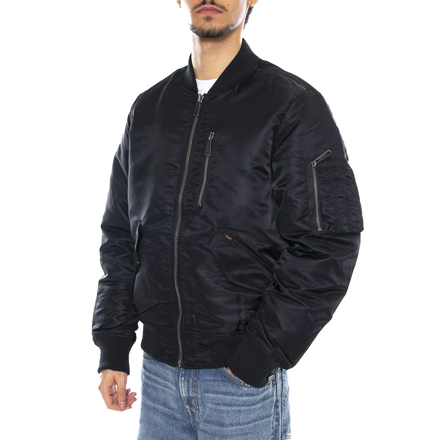 Bomber Jacket Black - Men's Black Bomber Jacket LEE