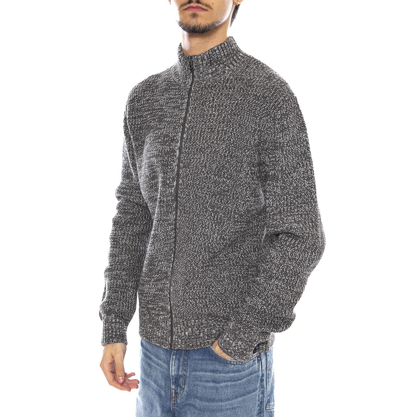 LEE Men's Smoke Grey Zip-Up Cardigan - Grey Men's Cardigan