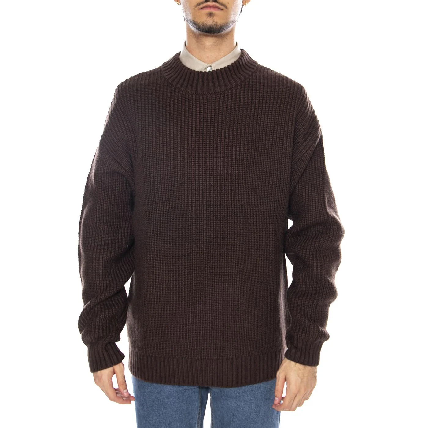 Chunky Crew Neck Arabica - Men's Crew Neck Sweater Brown Men's LEE - Image 2