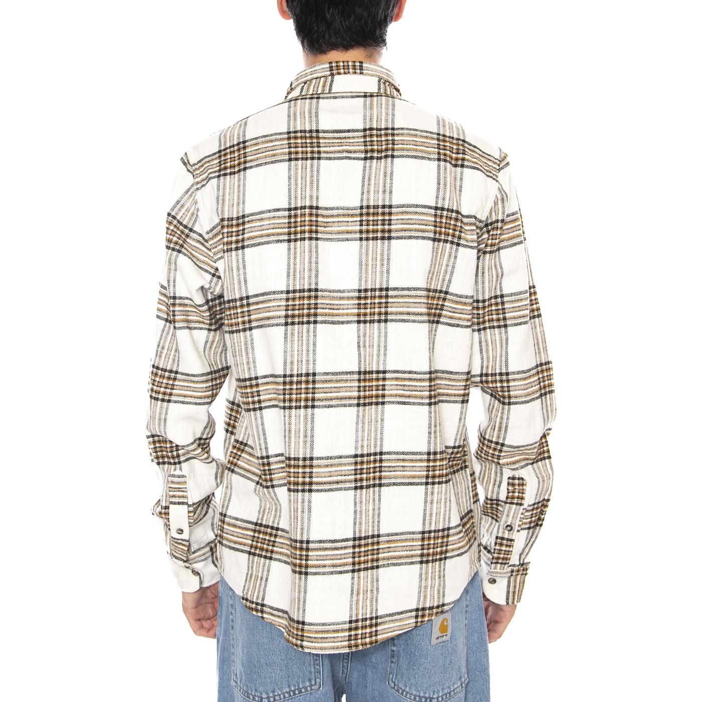 Clean Western Shirt Ecru Ochre Plaid - Men's Cream / Multicolor Checked T-Shirt LEE - Image 3