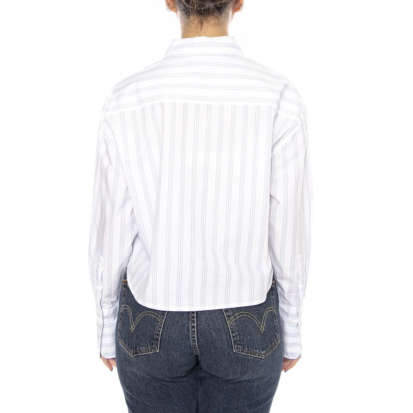 CUFFED SHIRT HALOGEN STRIPE - Camicia Donna Bianca Donna LEE - Image 3