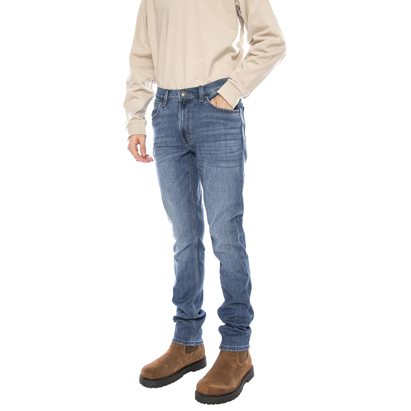 Luke Armstrong Denim Jeans - Men's Blue Denim Jeans Pants LEE