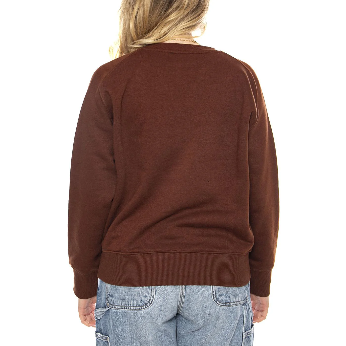 Raglan Crew SWS Luxe Brown -- Women's Sweater Brown Women LEE - Image 3