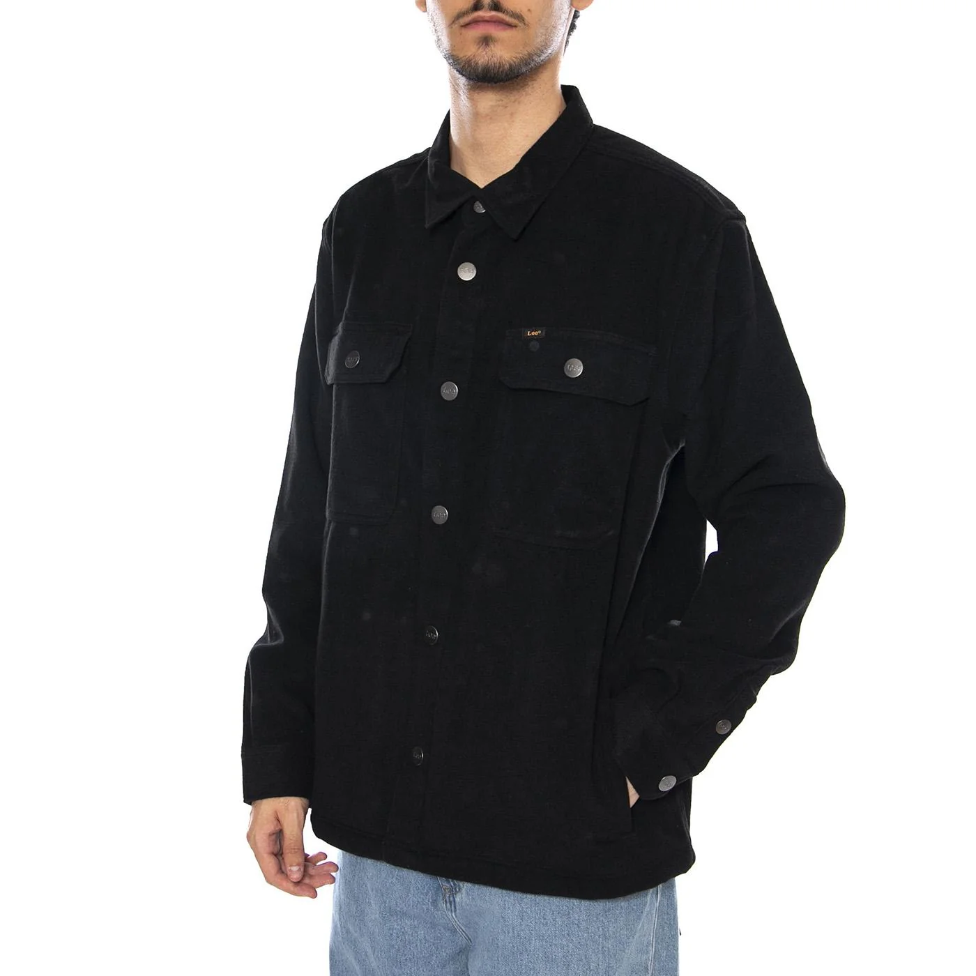 Relaxed Overshirt Unionall Black - Men's Black Overshirt LEE