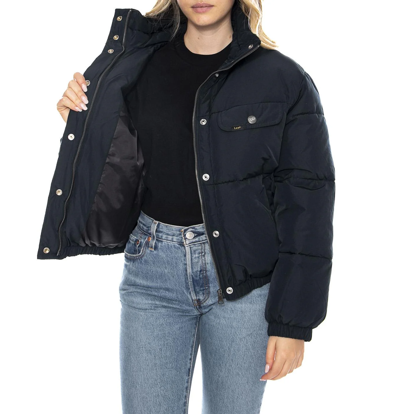 Rider Puffer Jacket Black -- Women's Down Jacket Black Women LEE - Image 4