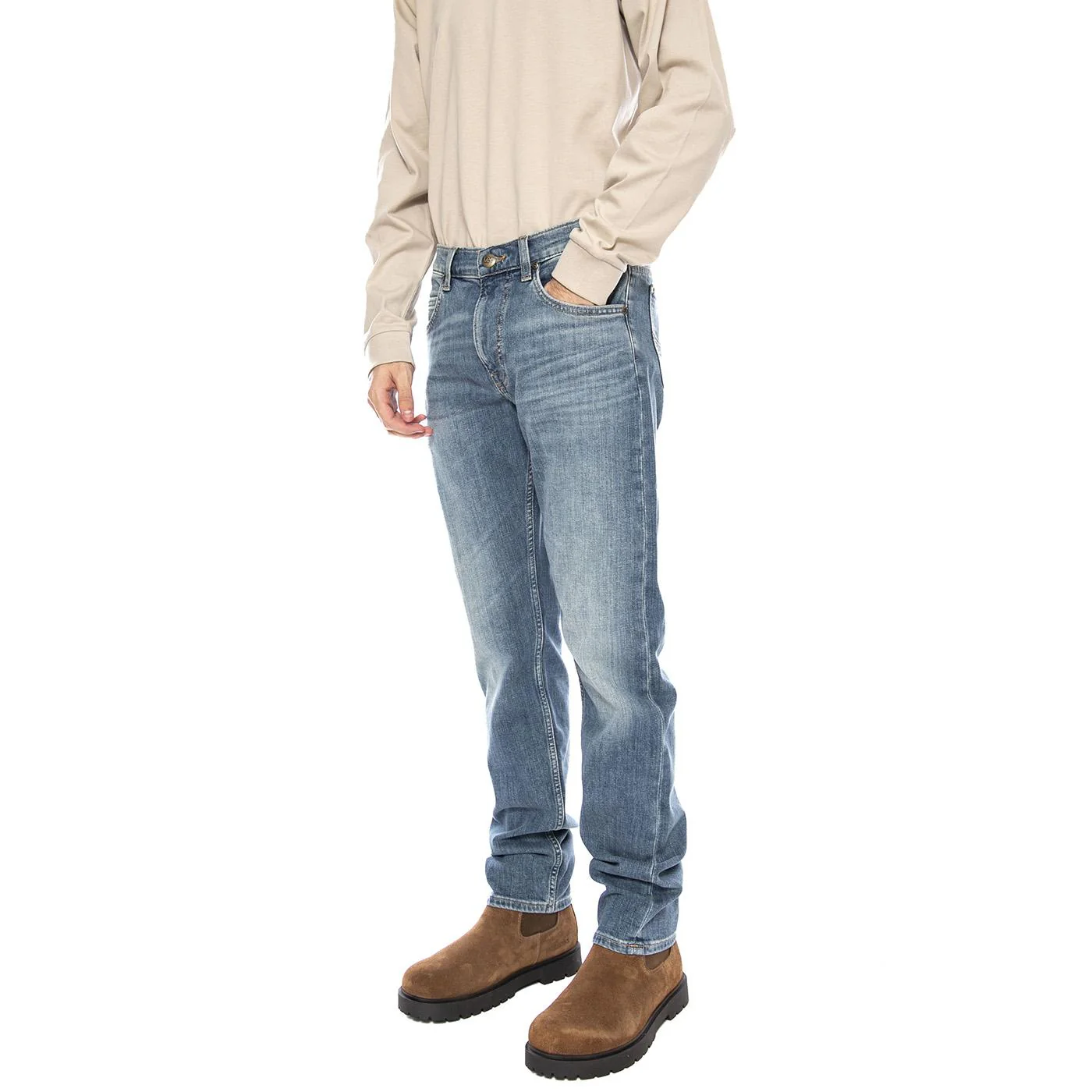 Rider Wesley Denim Jeans - Men's Blue Denim Jeans Pants LEE Men
