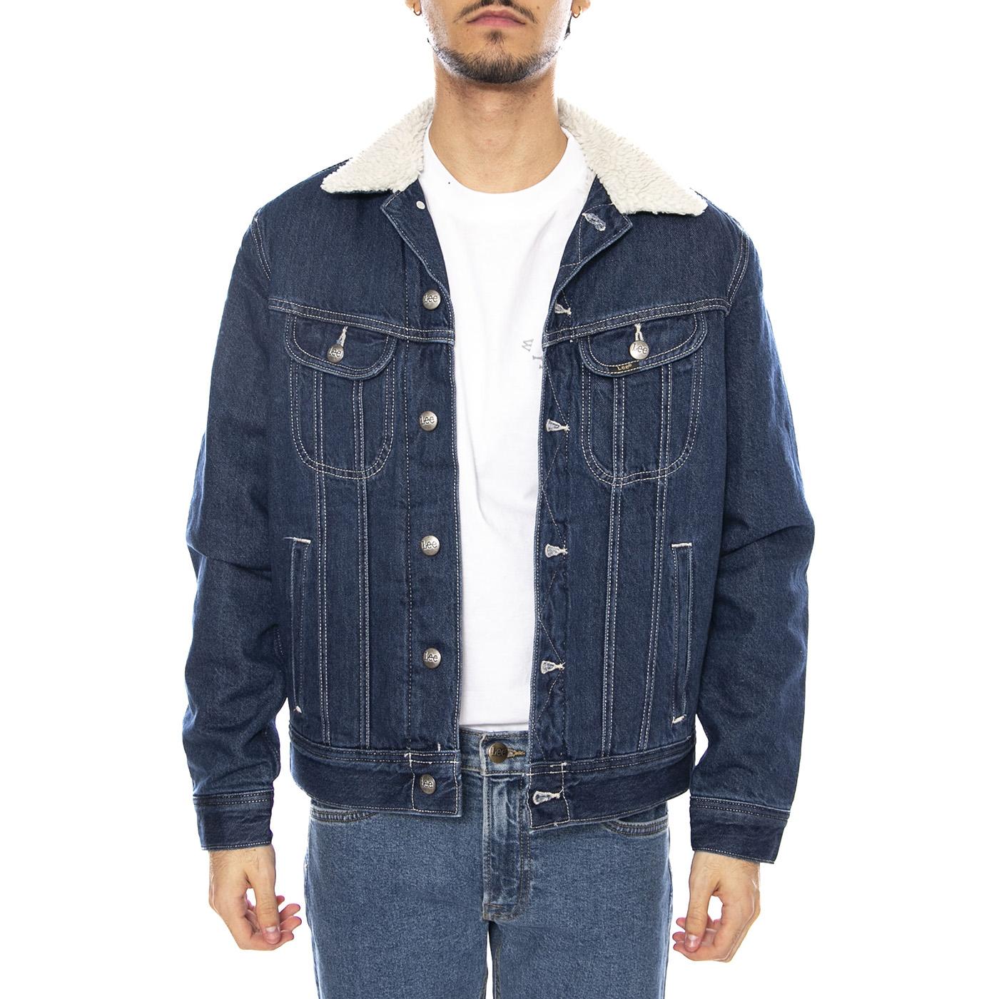 Sherpa Jacket Save It - Men's Denim Jacket Blue Jeans LEE - Image 2