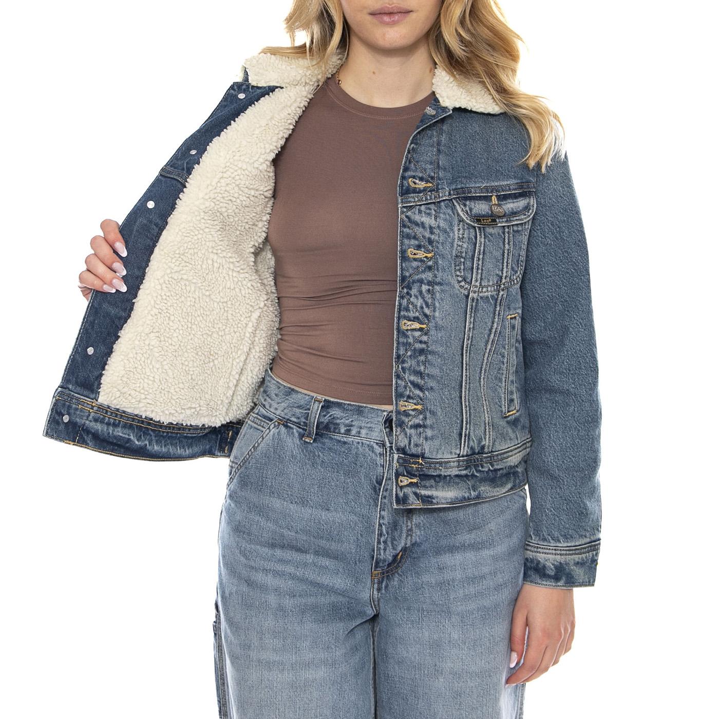 Sherpa Rider Jkt Teleport Medium -- Women's Jacket Blue Women LEE - Image 4
