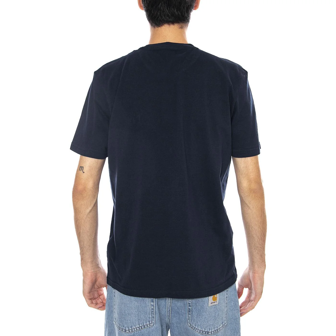 SS Small Log Tee Rivet Navy - Men's Crew Neck T-Shirt Blue Men's LEE - Image 3