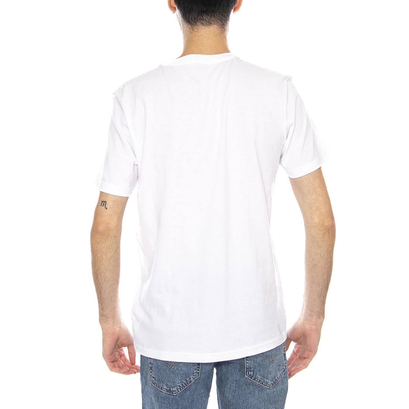 Ss Small Logo Tee Bright White -- Men's Crew Neck T-Shirt White Men's LEE - Image 3