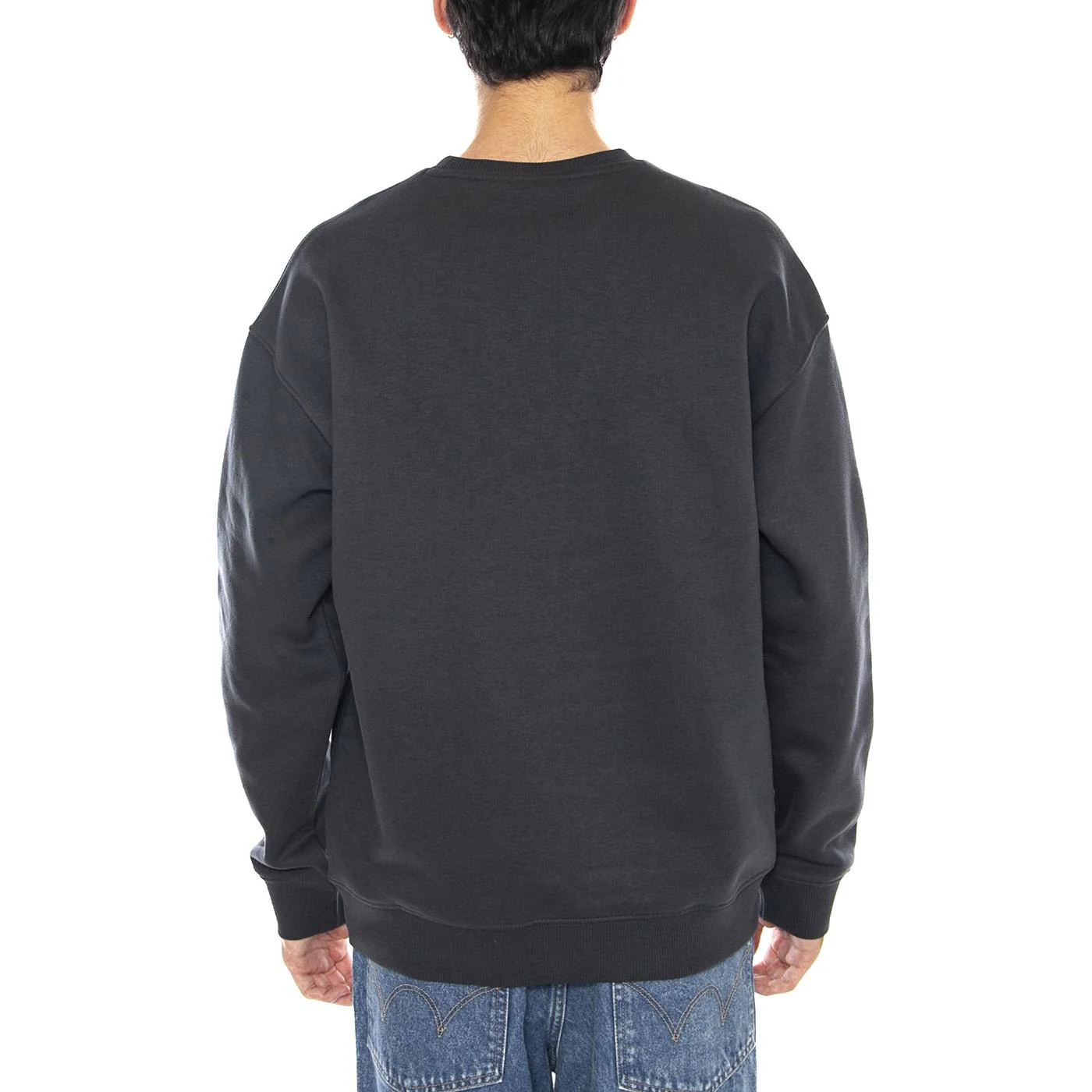 Workwear SWS Washed Black Sweat - Men's Crew Neck Sweatshirt Black Men's LEE - Image 3