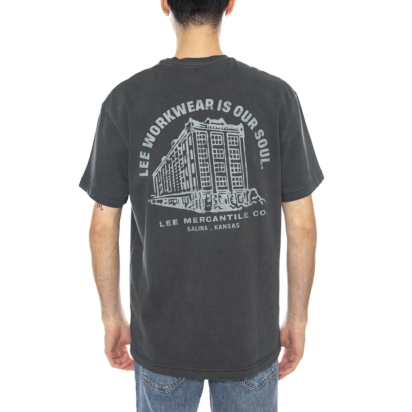 Ww Graphic Tee Washed Black -- Men's Crew Neck T-Shirt Black Men LEE - Image 3