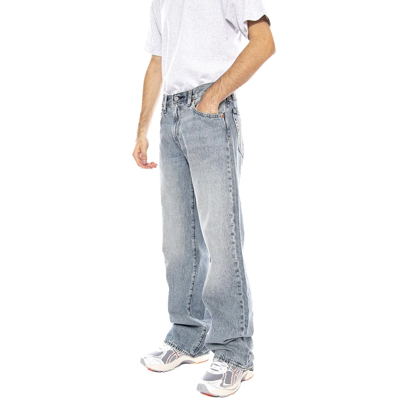 LEVIS 567 Relaxed Flare Home Court Advantage Light Indigo - Men's Denim Jeans Blue