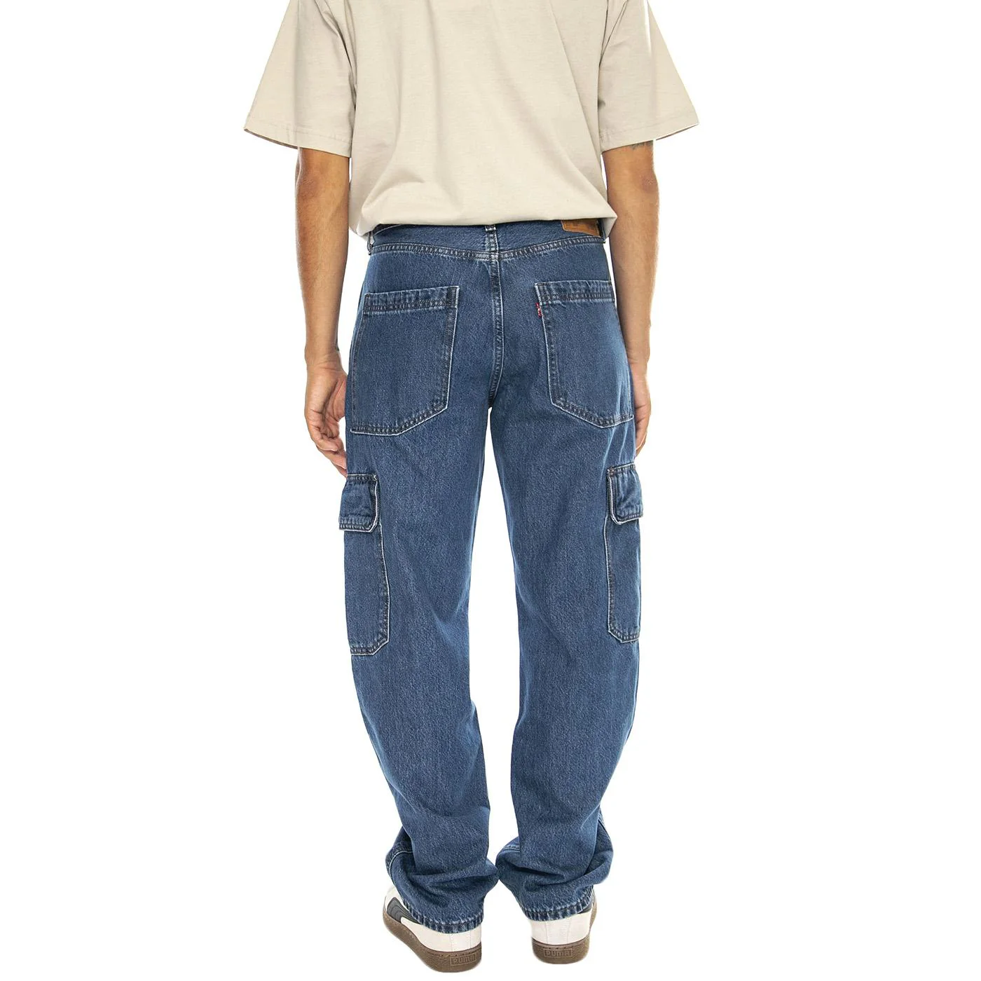 Men's 568 Loose Straight Cargo Get Invloved T2 Blue - Image 4